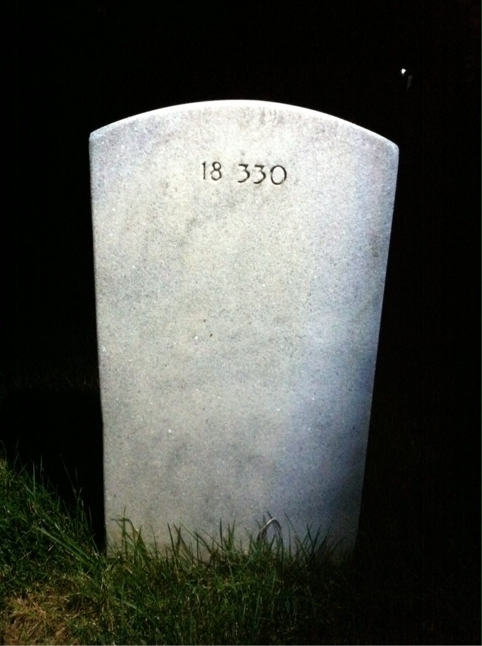 Back of headstone — Fred Allen