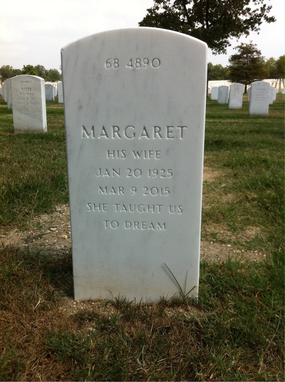 Back of headstone — Arthur Nelson