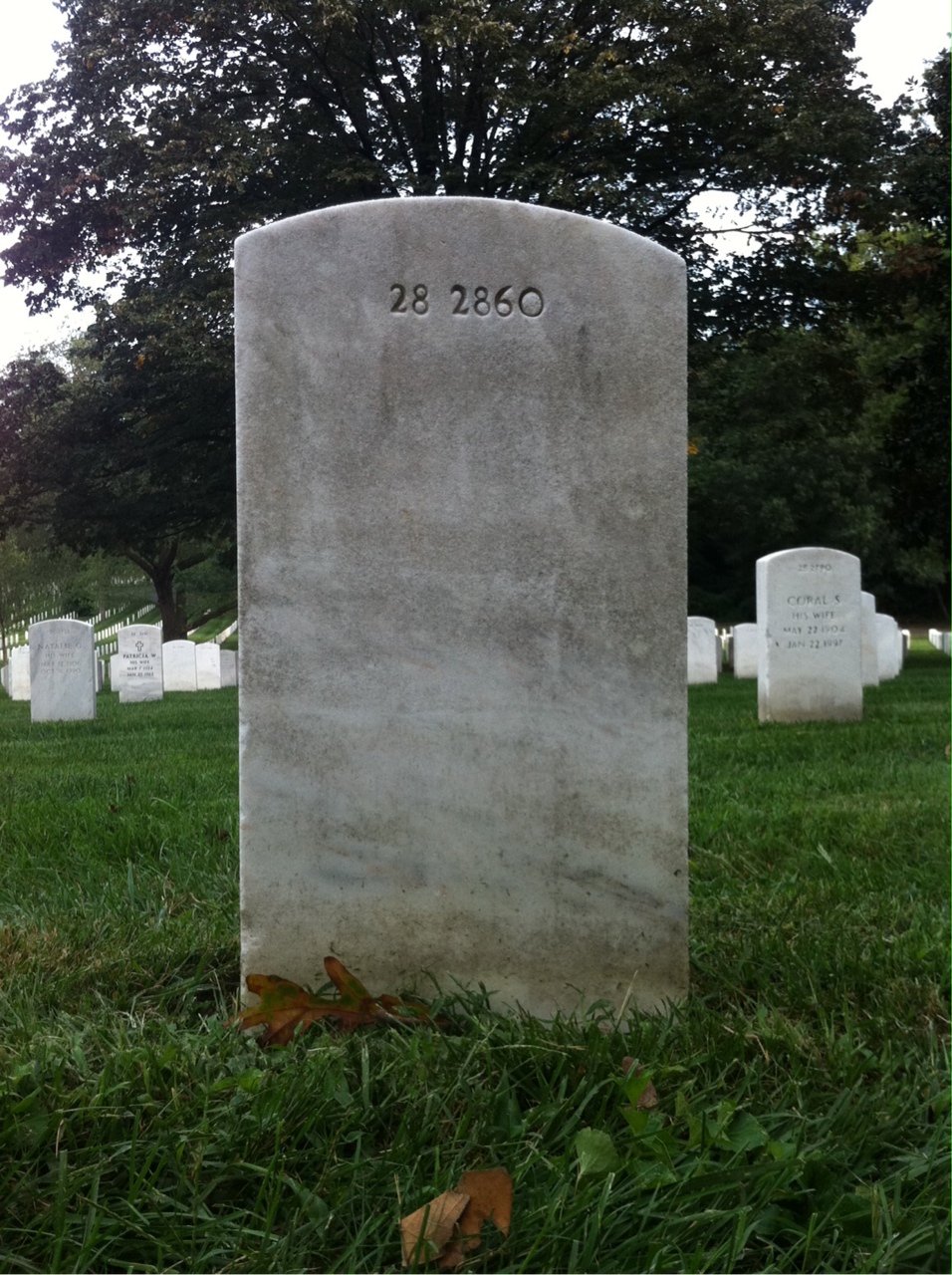 Back of headstone — Calvin Ballard