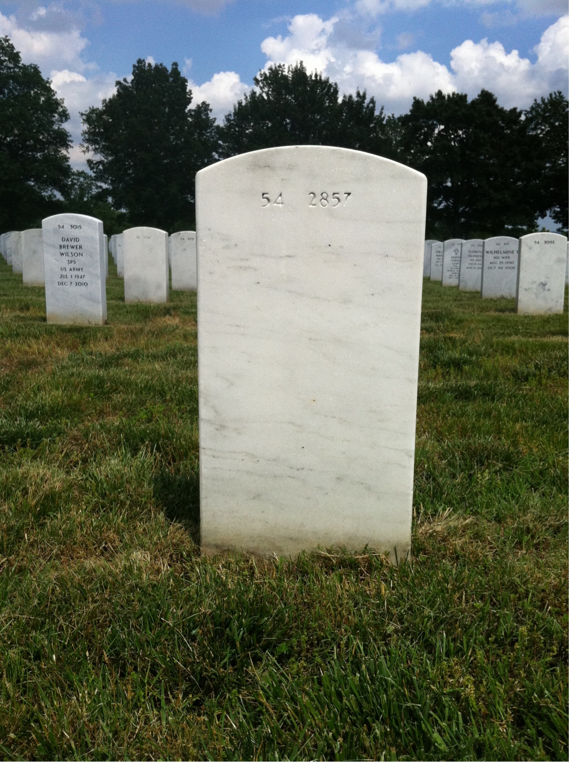 Back of headstone — Joseph Ellicott