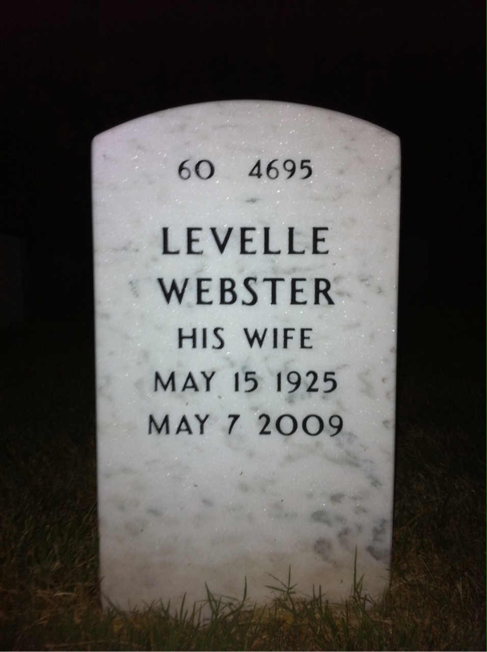 Back of headstone — Alfred Dupell