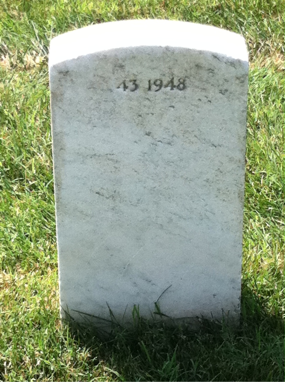 Back of headstone — Yorke Mills