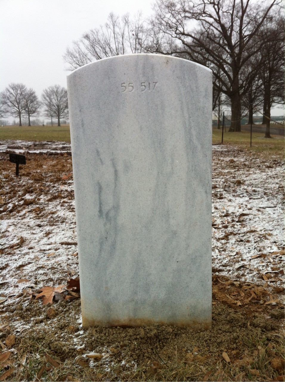 Back of headstone — Thomas Bailey