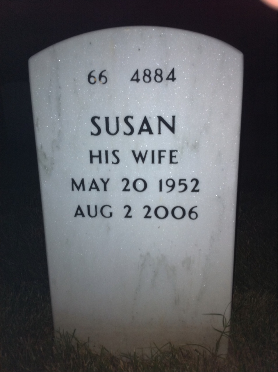 Back of headstone — Wayne Sims