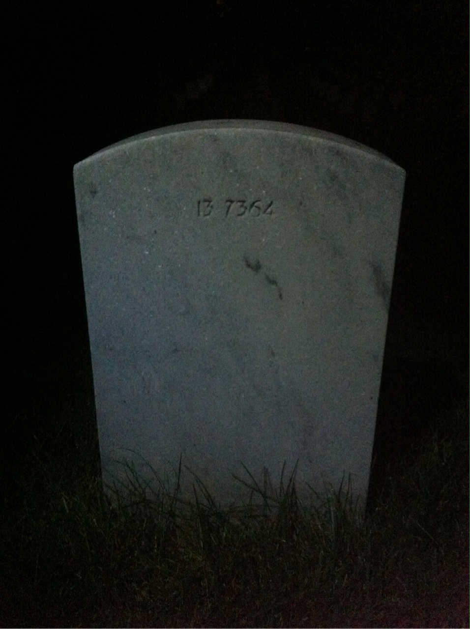 Back of headstone — Christian Bohlon