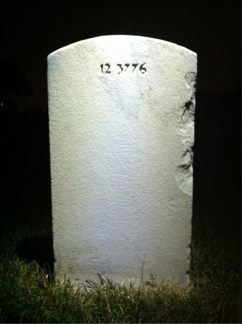 Back of headstone — David Anderson