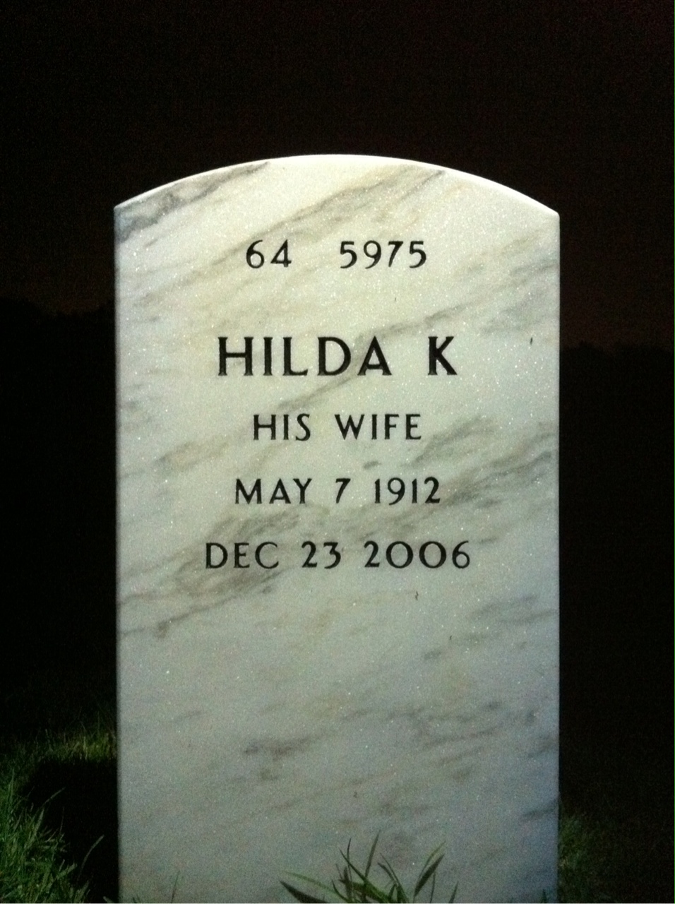 Back of headstone — Elmer Edwards