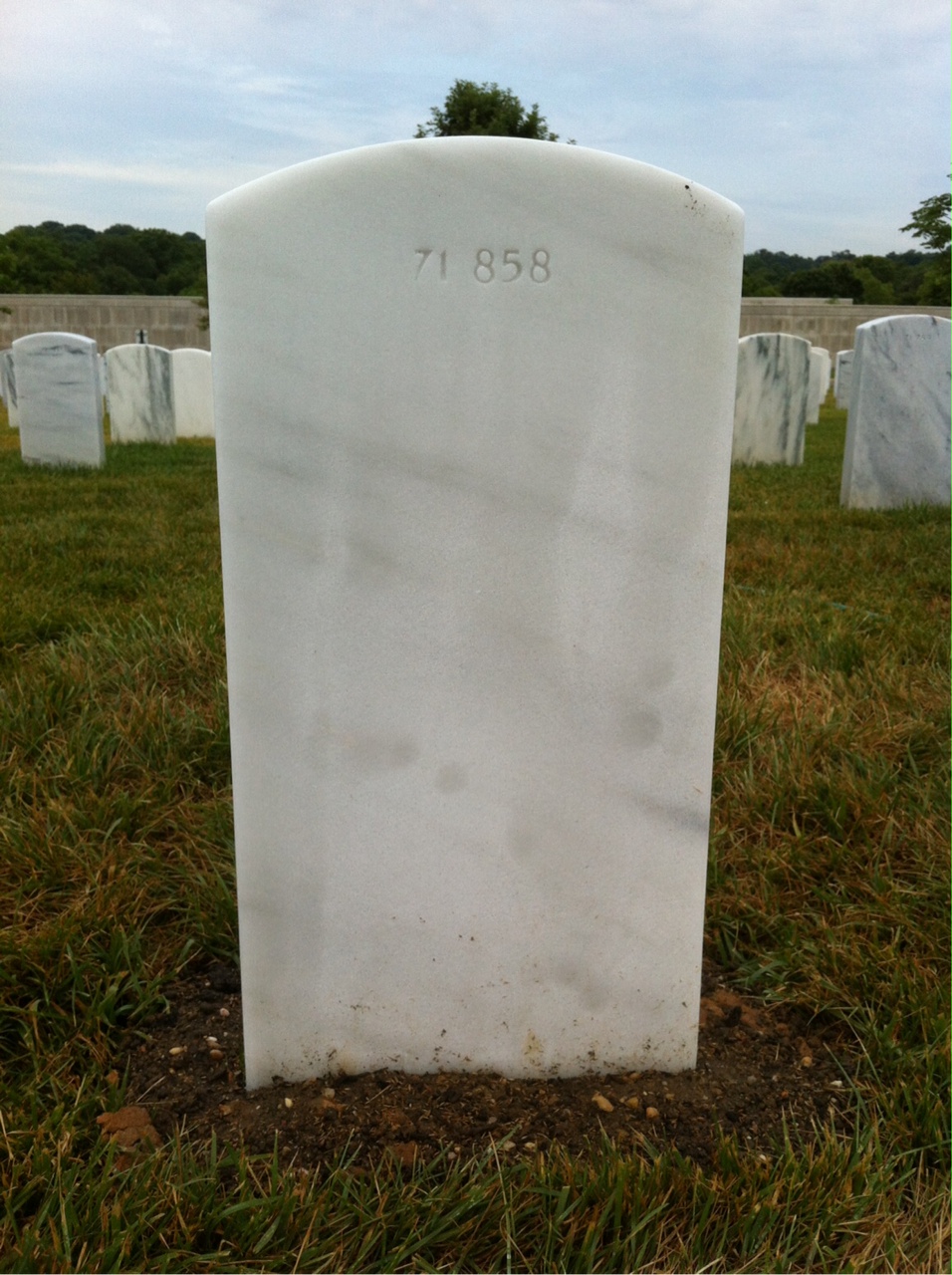 Back of headstone — William James Dimon