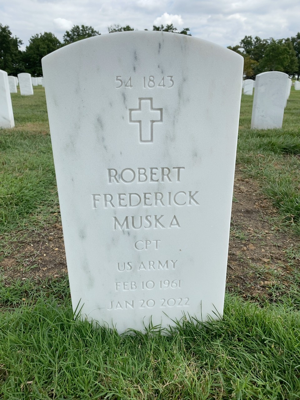 Back of headstone — Anne Muska