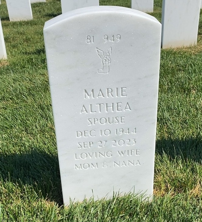 Back of headstone — George E Harley