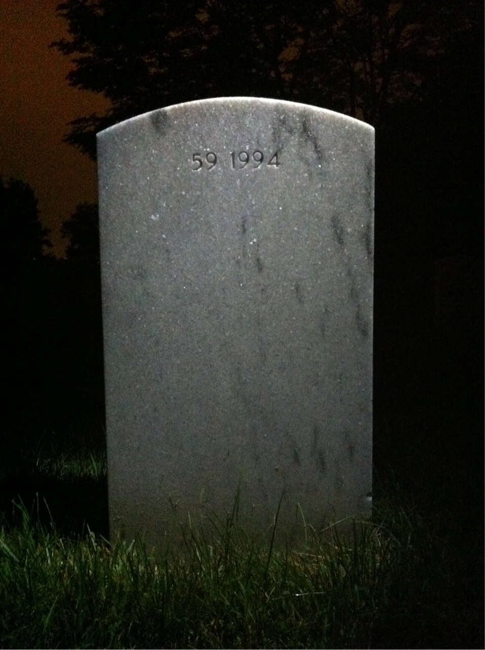 Back of headstone — Joseph Bennis