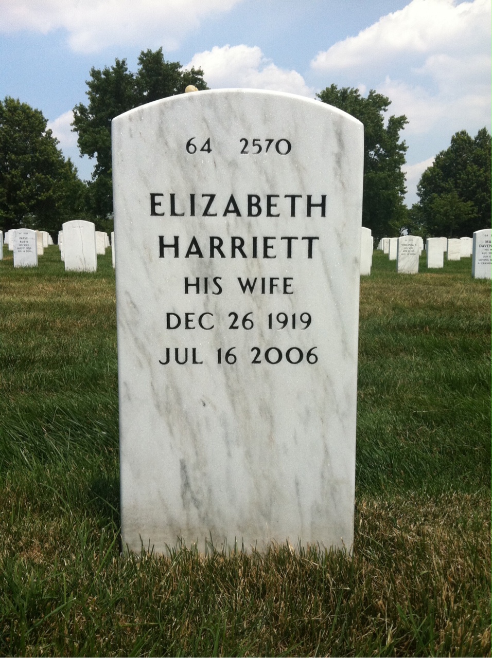 Back of headstone — Douglas Garten