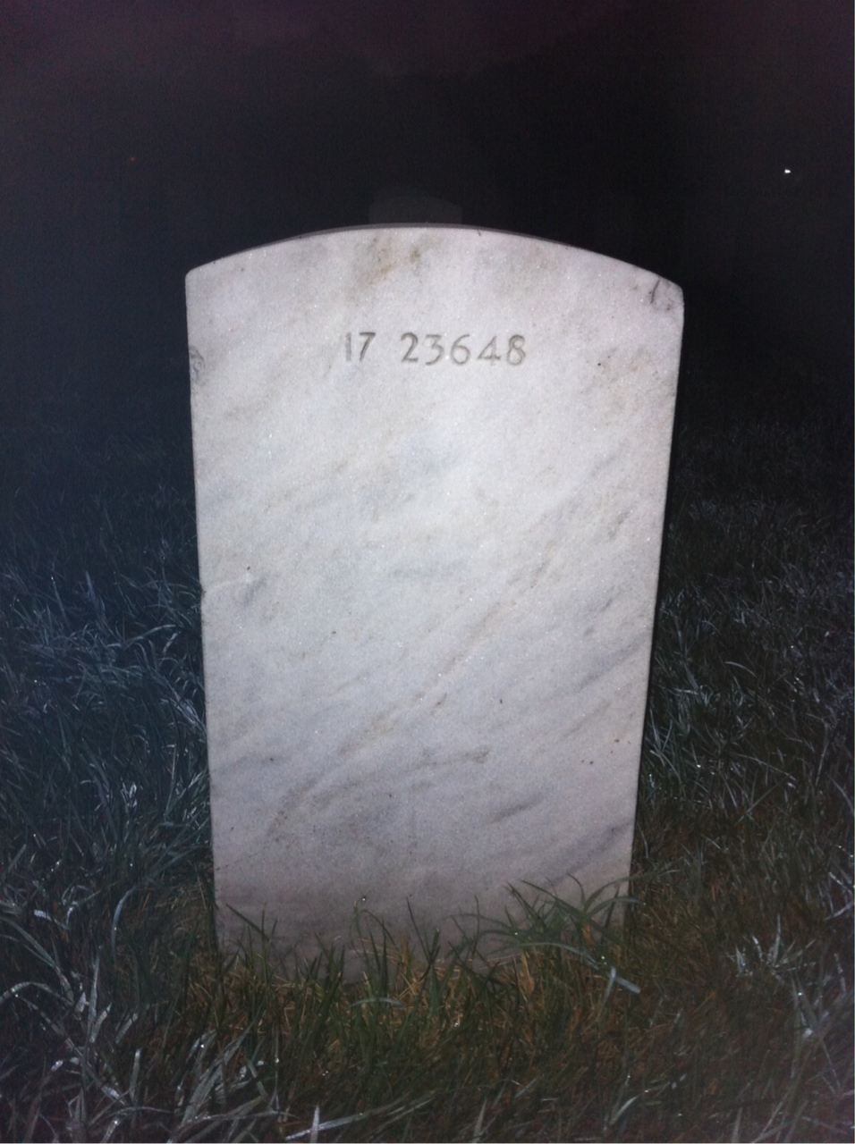 Back of headstone — Archie Moseley