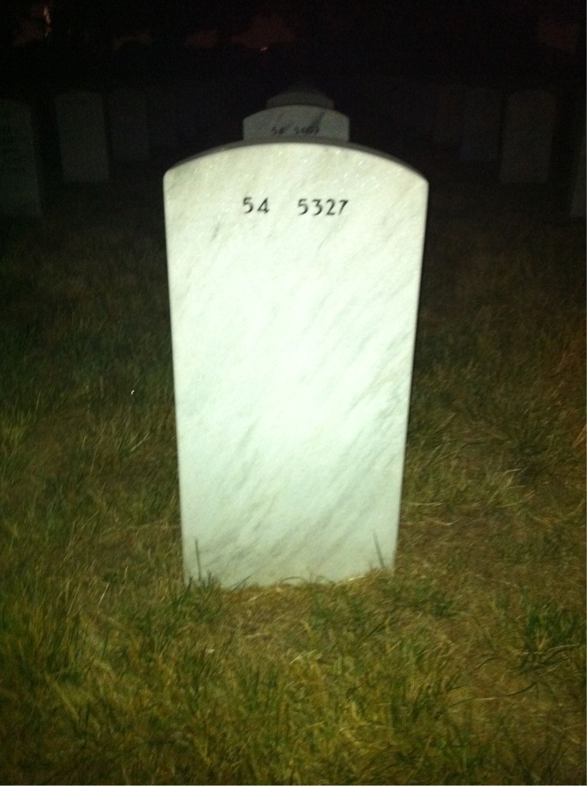 Back of headstone — Ann Soper