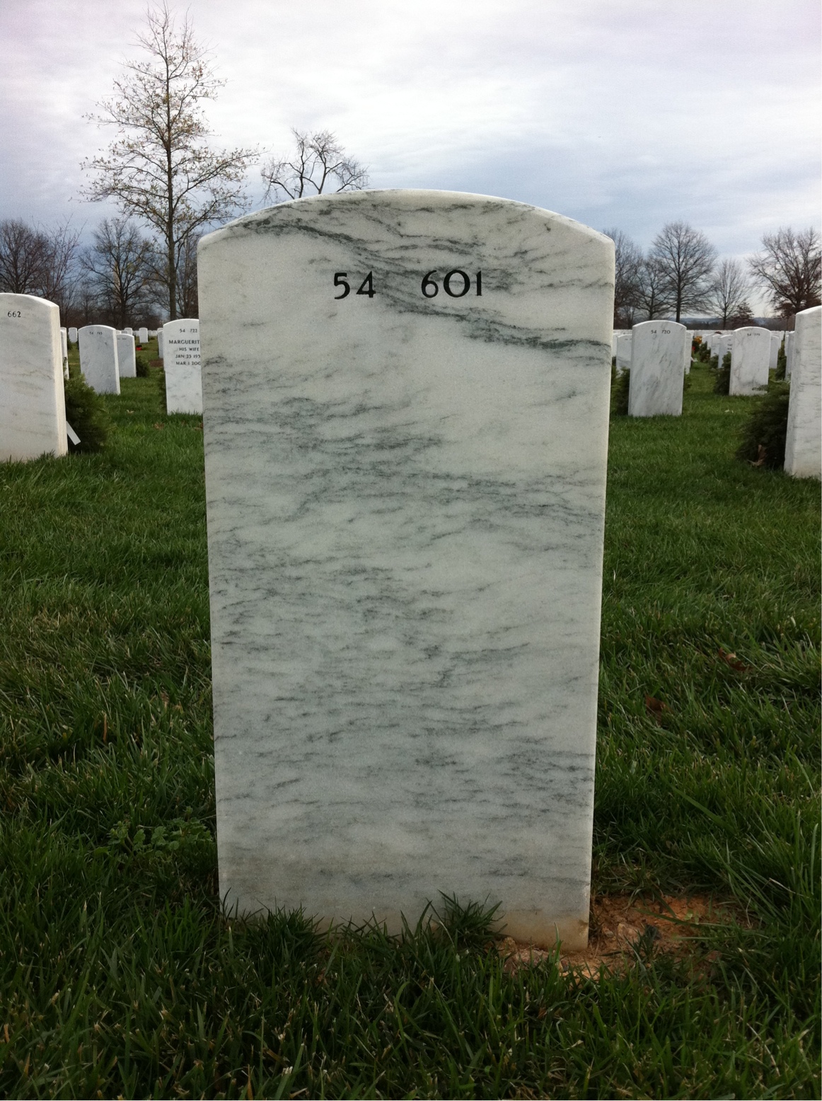 Back of headstone — Eric Ricciardi