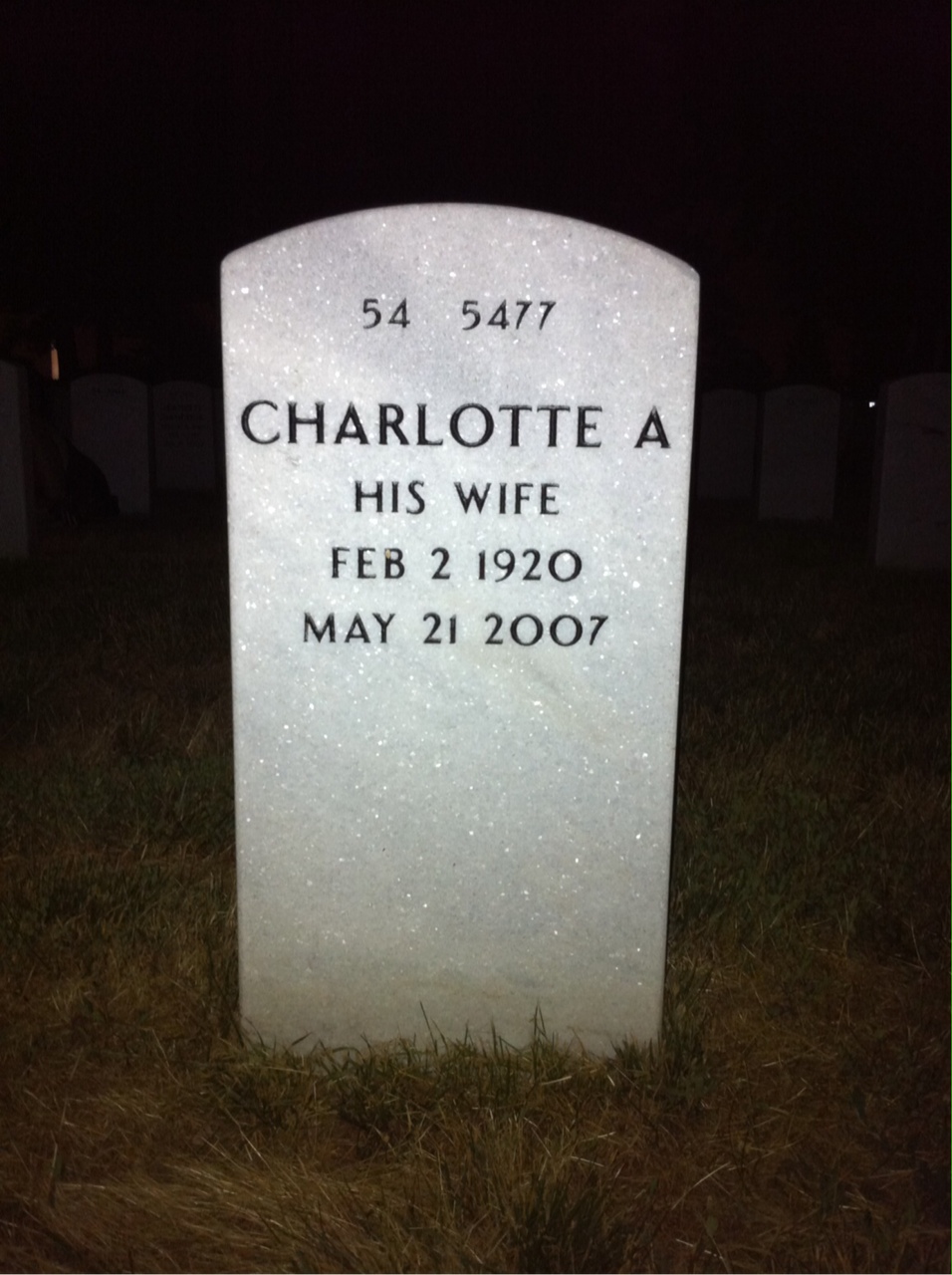 Back of headstone — Oscar Beavers