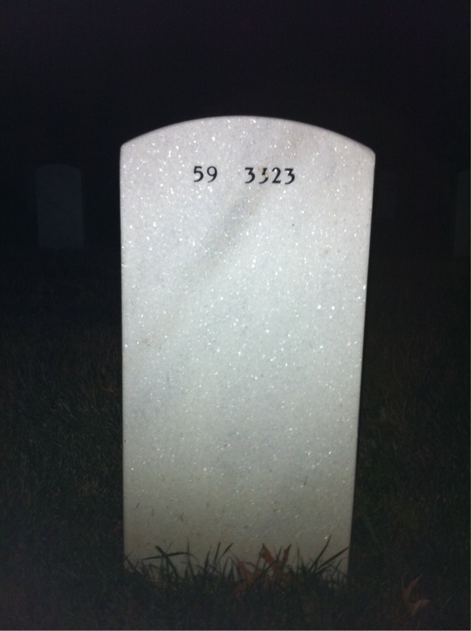 Back of headstone — William Rice