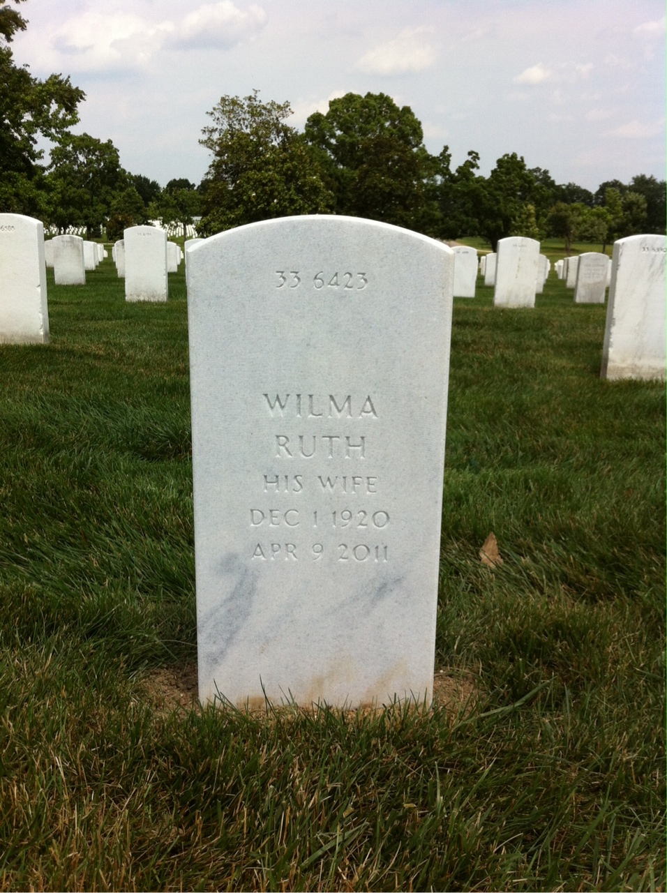Back of headstone — Robert Bidwell