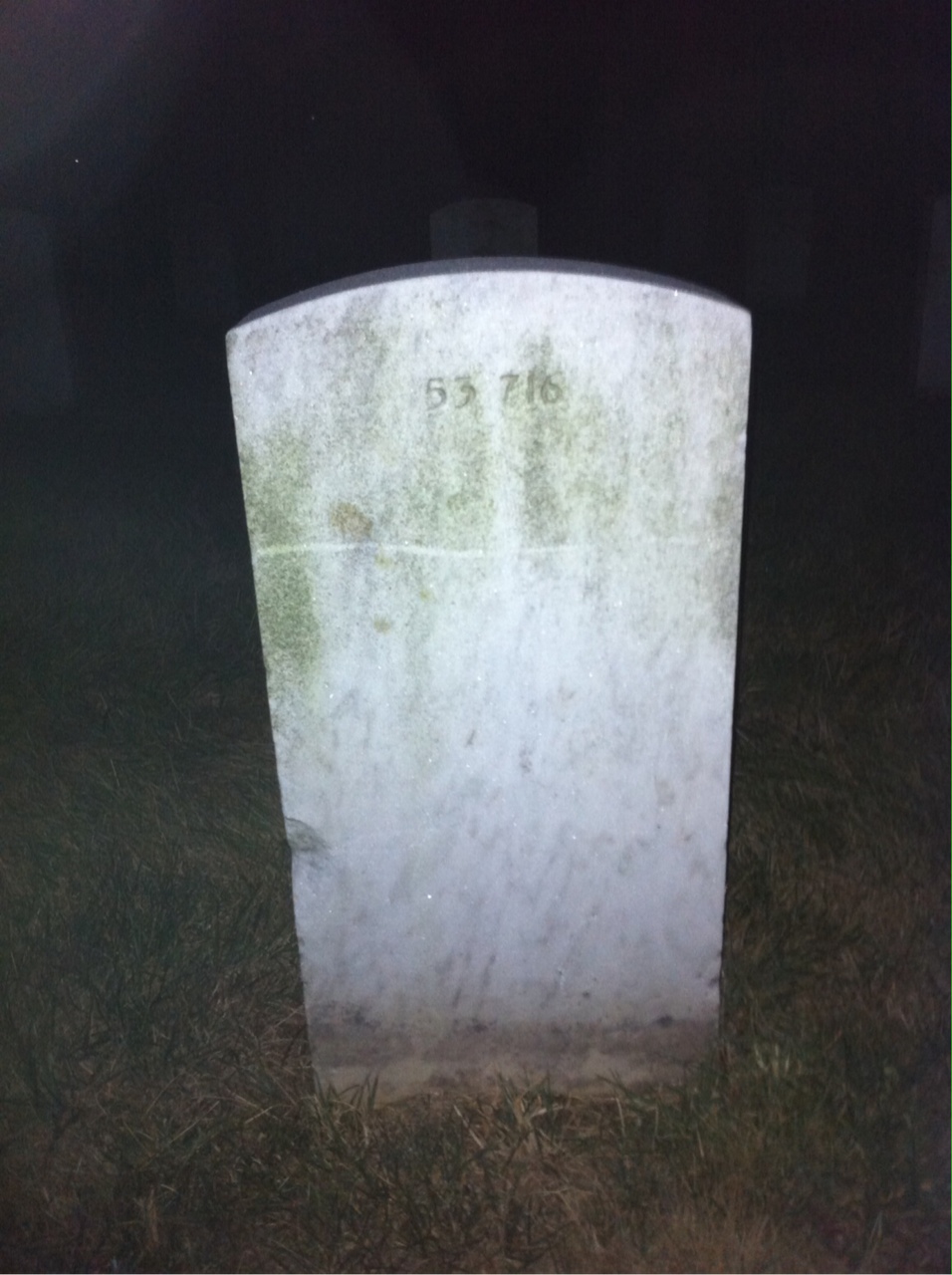 Back of headstone — Roger Minnix