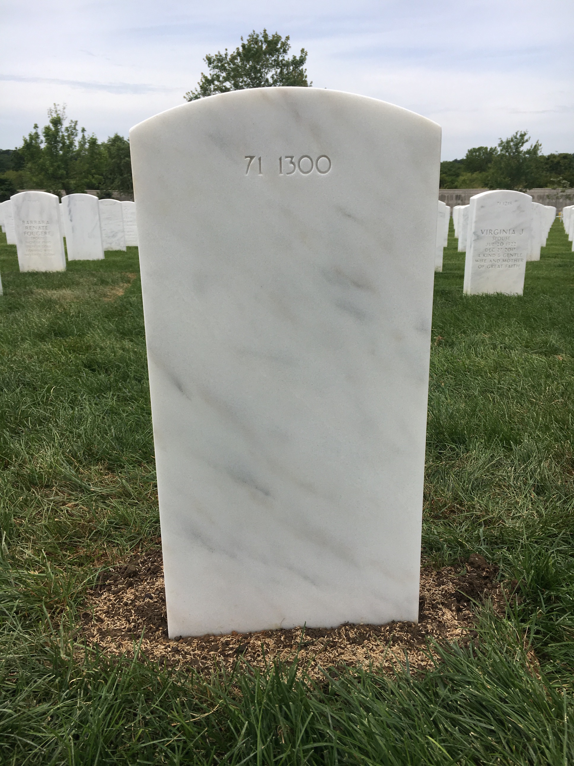 Back of headstone — Tracy William Millar