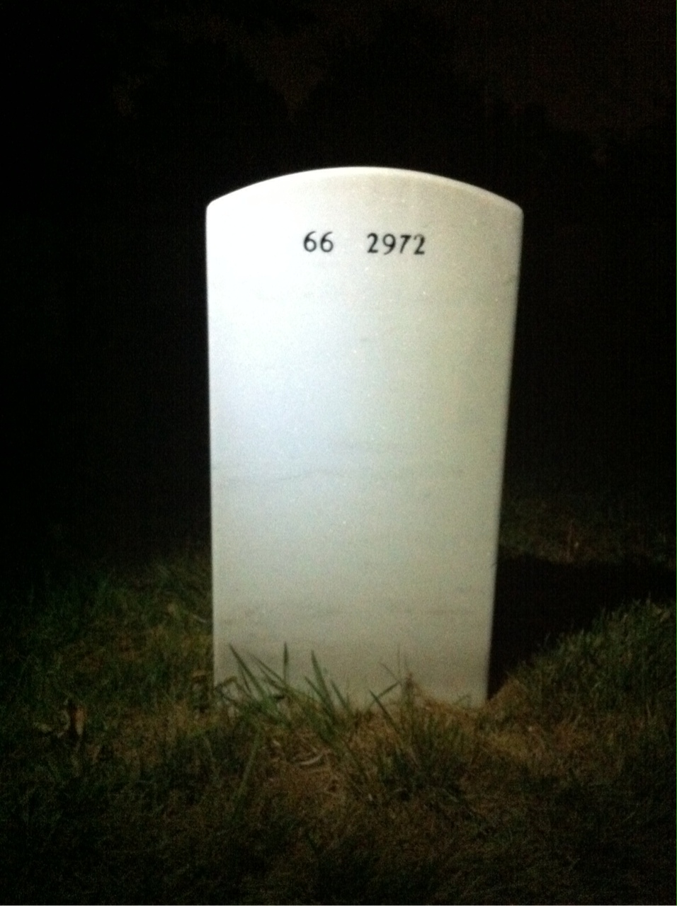 Back of headstone — Roy Burnett
