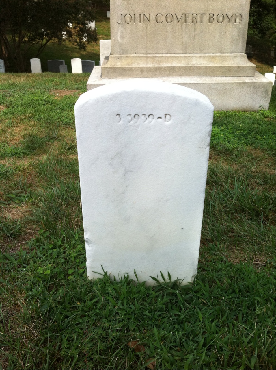 Back of headstone — Edward Murphy