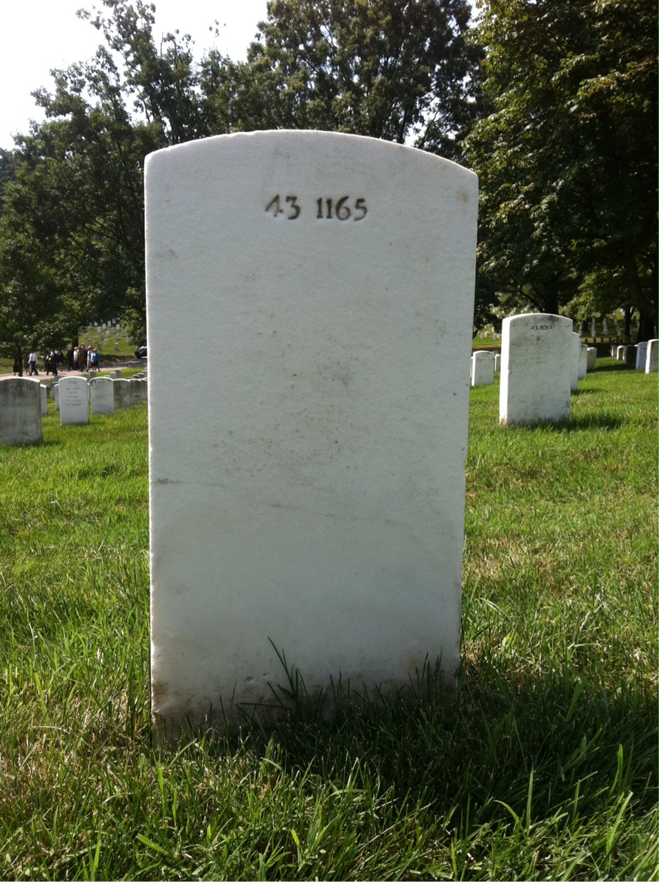 Back of headstone — William Albertson