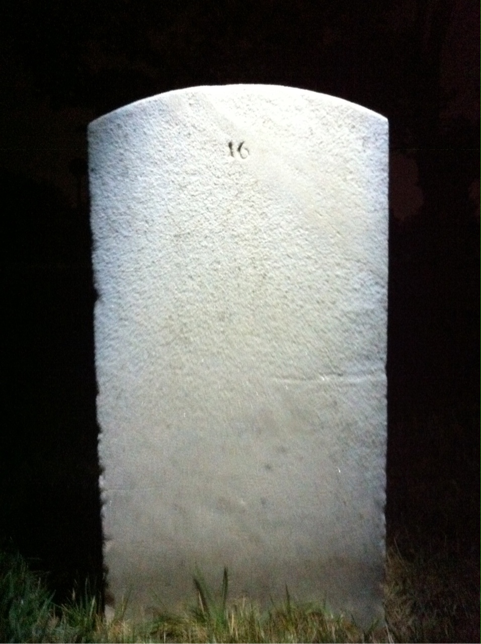 Back of headstone — Ronald Anello