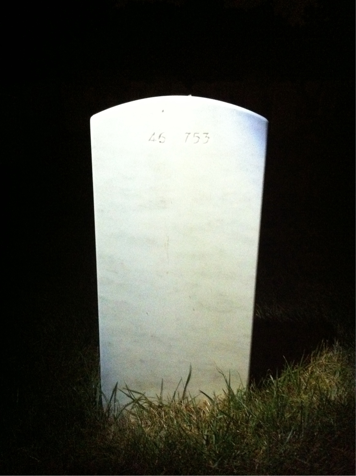Back of headstone — Michael Leahy