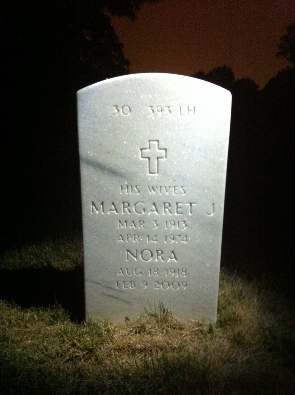 Back of headstone — John Tyree