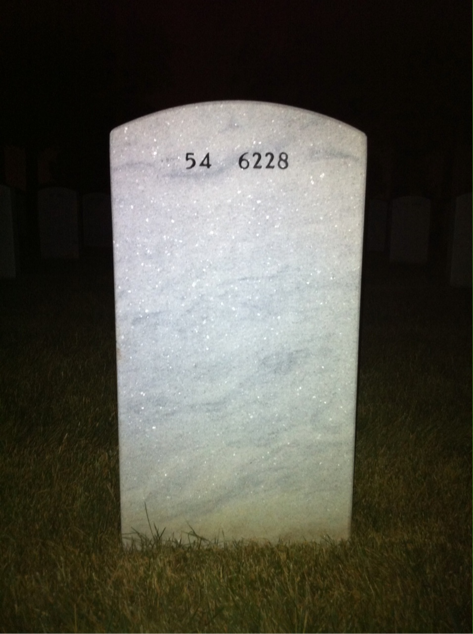 Back of headstone — Robert Chamberlen