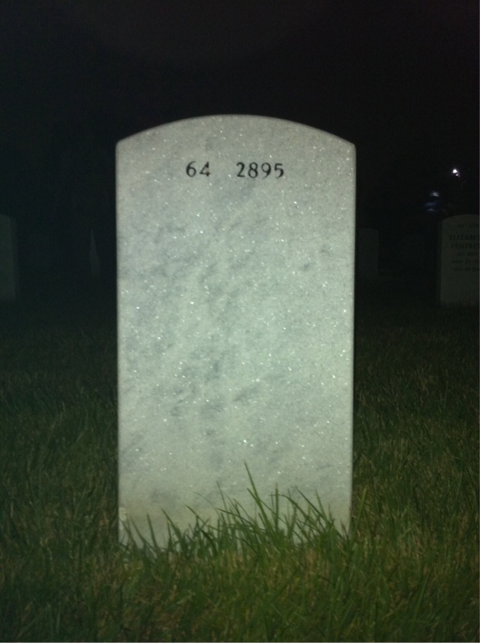 Back of headstone — Darwin Petersen