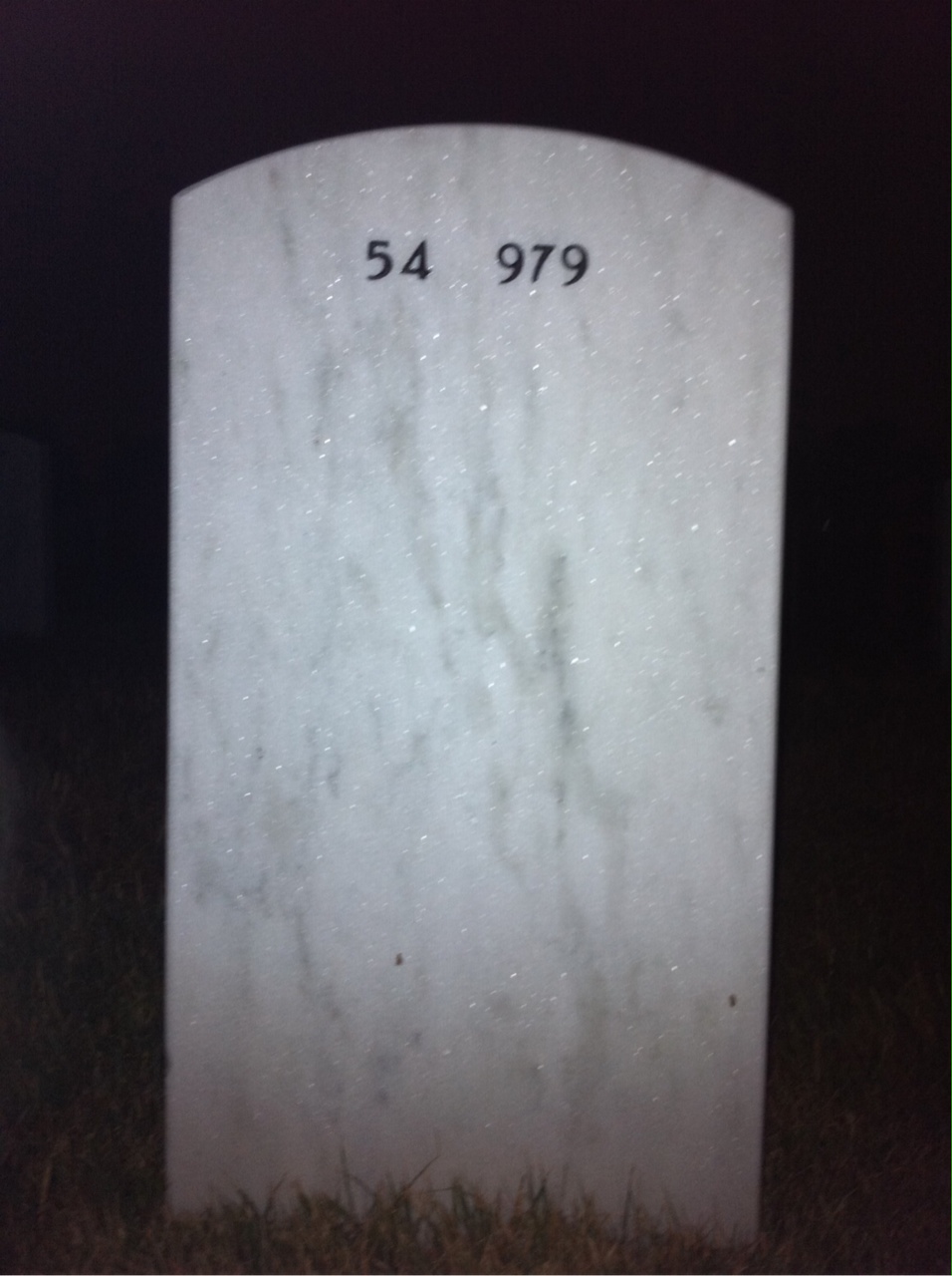 Back of headstone — David Ronald Shaw