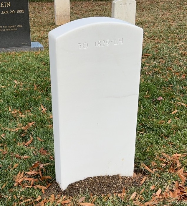 Back of headstone — Scott Walter Shaw