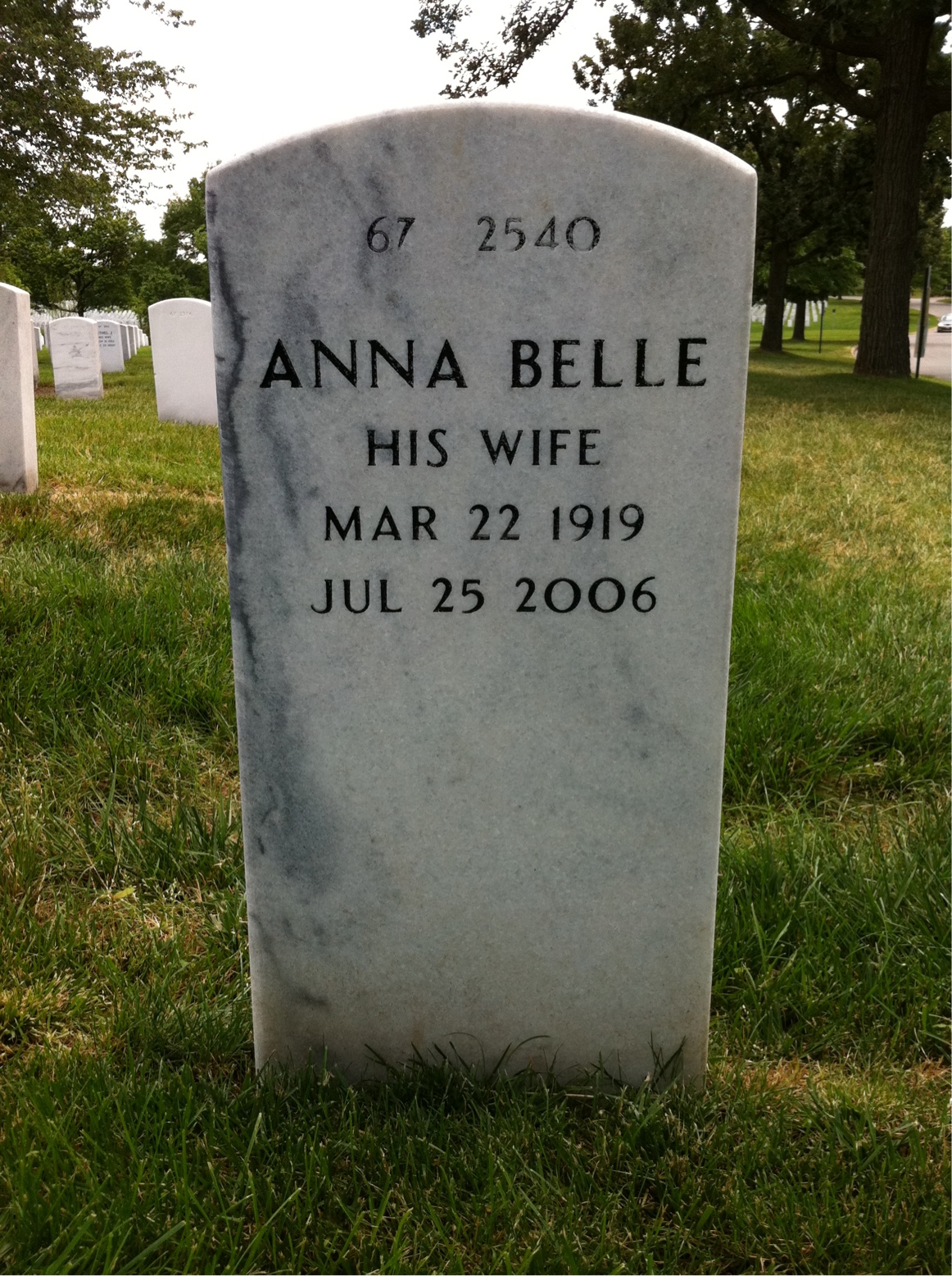Back of headstone — Price Harris