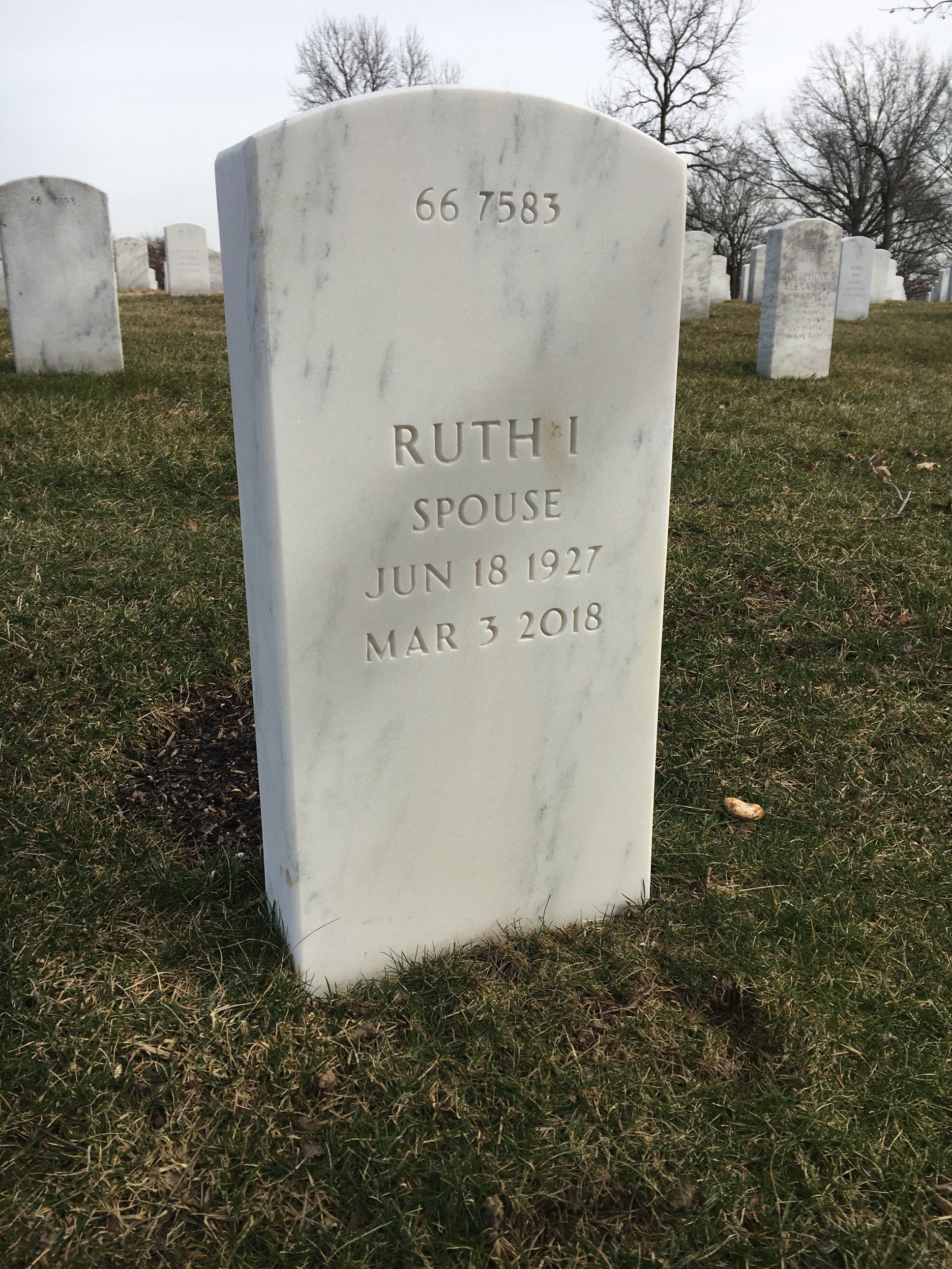 Back of headstone — Adolph Amster
