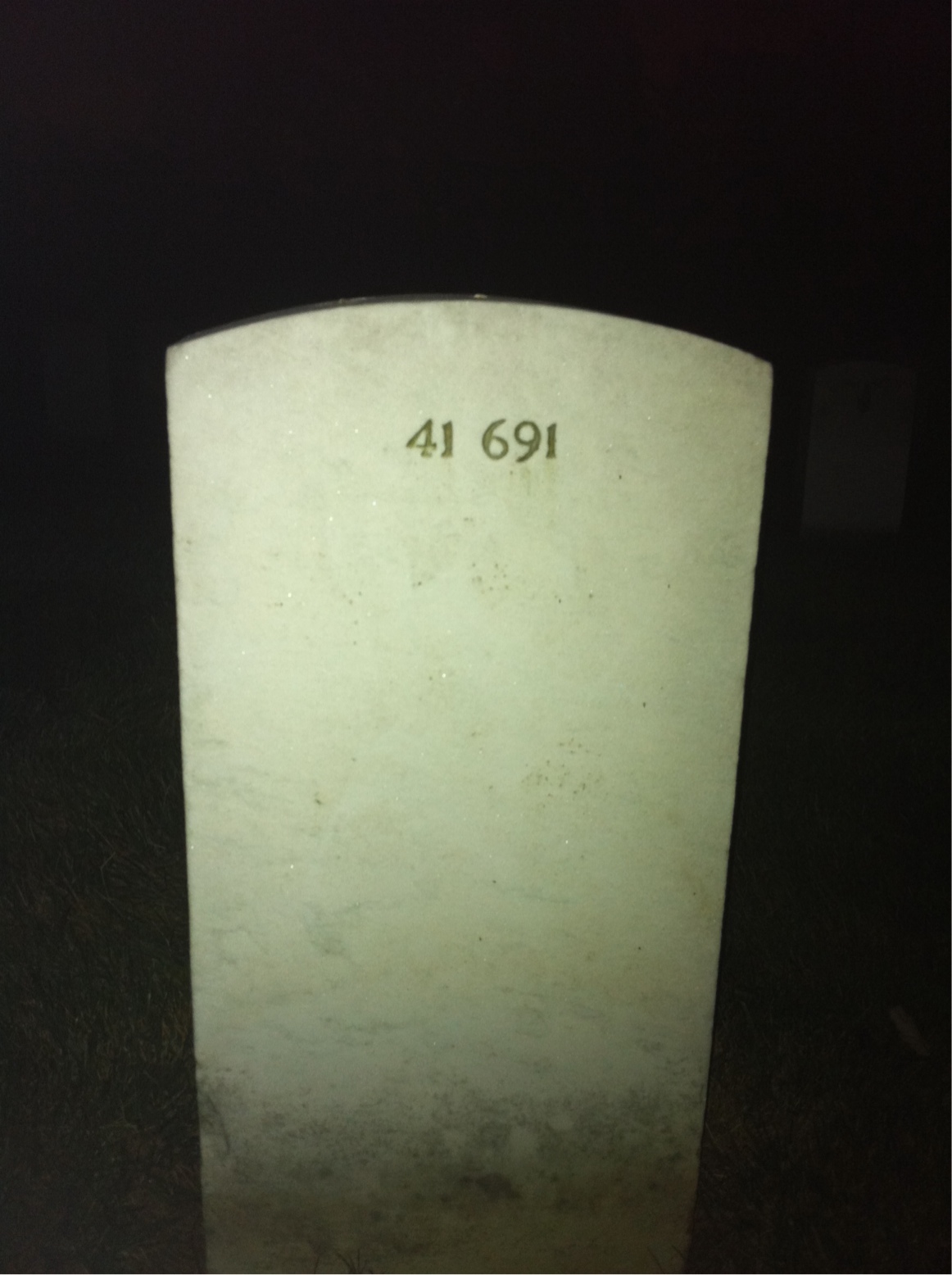 Back of headstone — Robert H Lynch