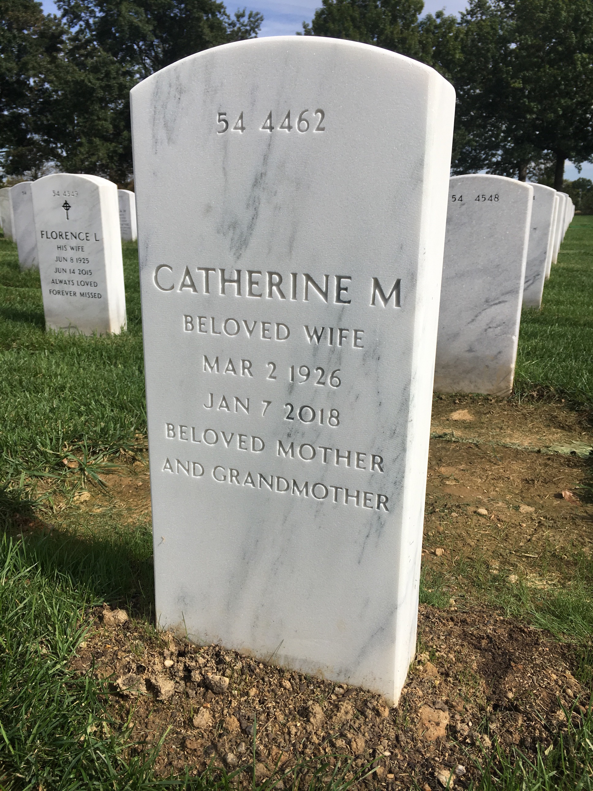 Back of headstone — Richard Haungs