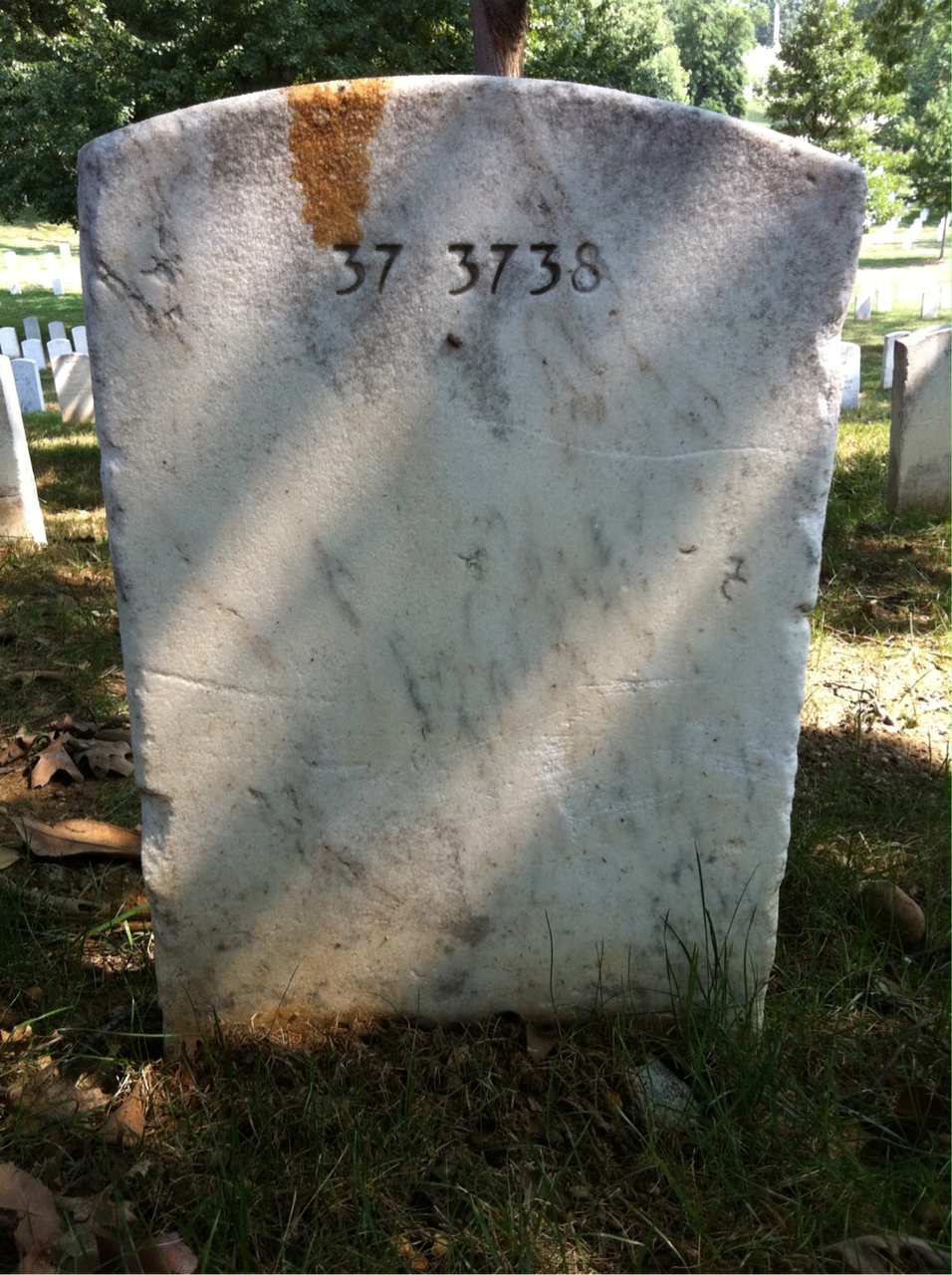 Back of headstone — Joseph Mills