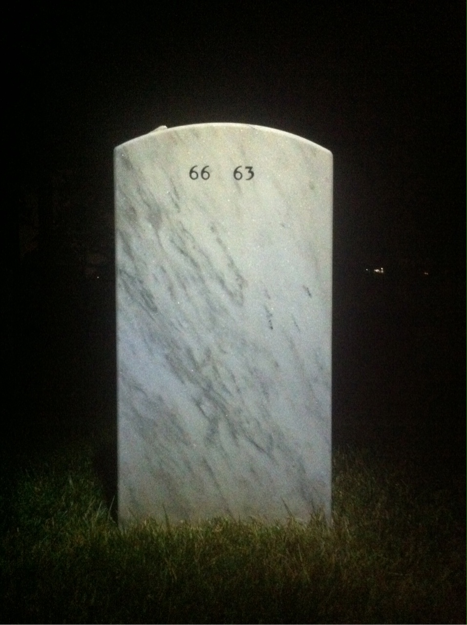 Back of headstone — William Aigner