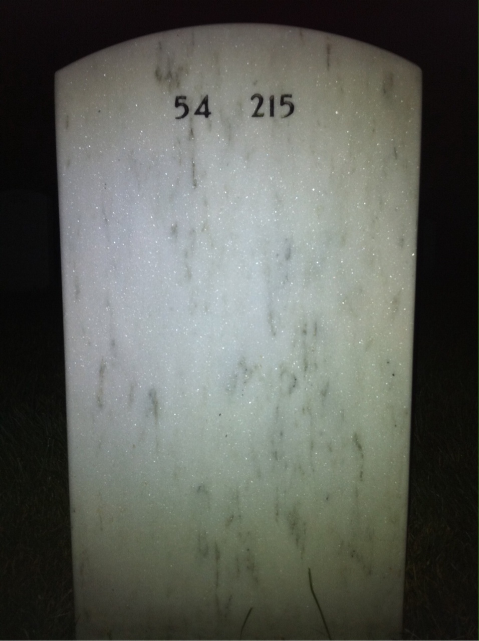 Back of headstone — Robert Christman