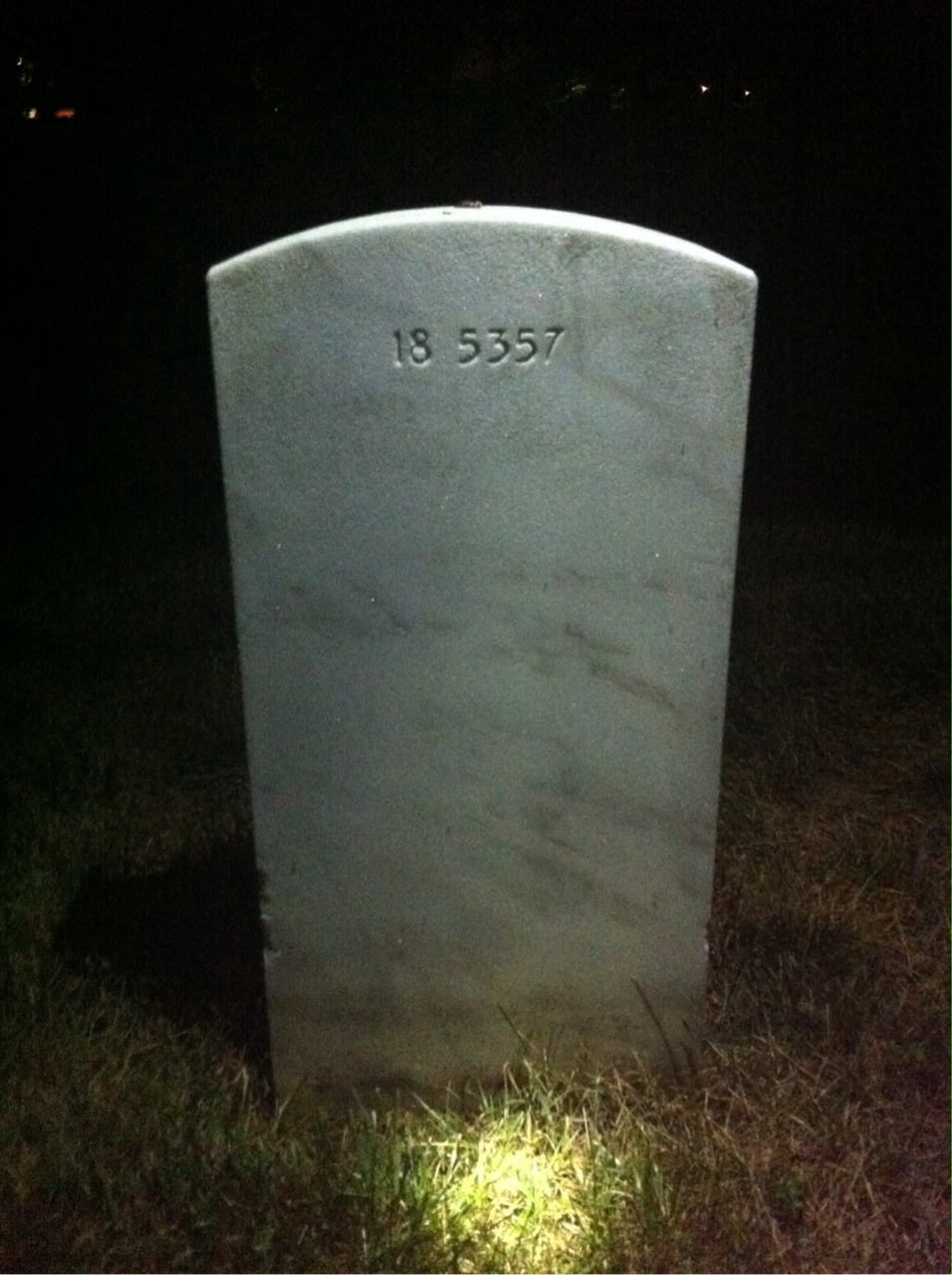 Back of headstone — James Allman