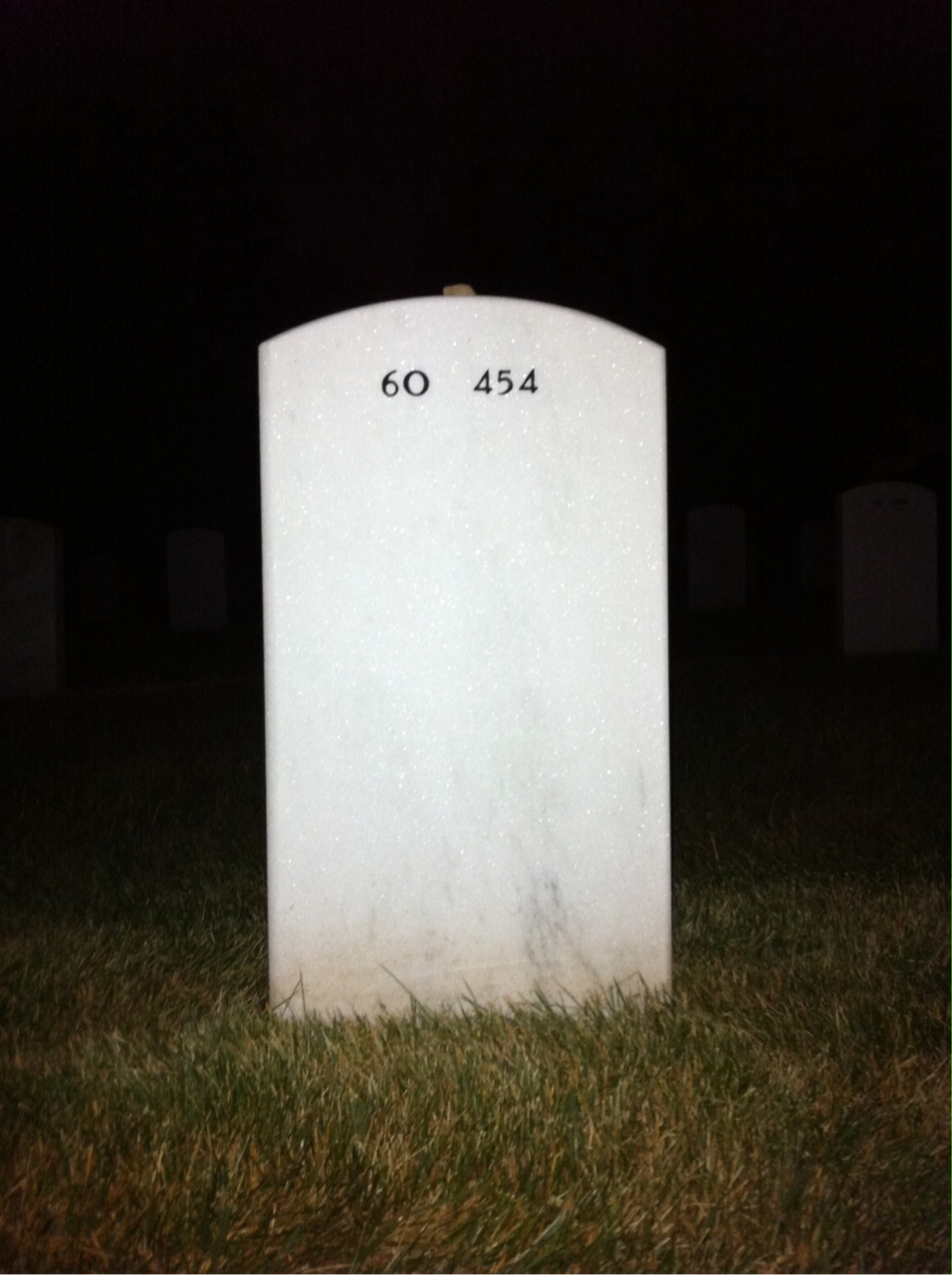 Back of headstone — Thomas Vernor
