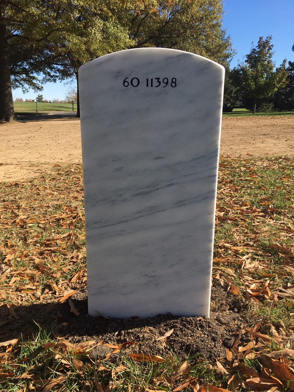 Back of headstone — Michael Richard Denny
