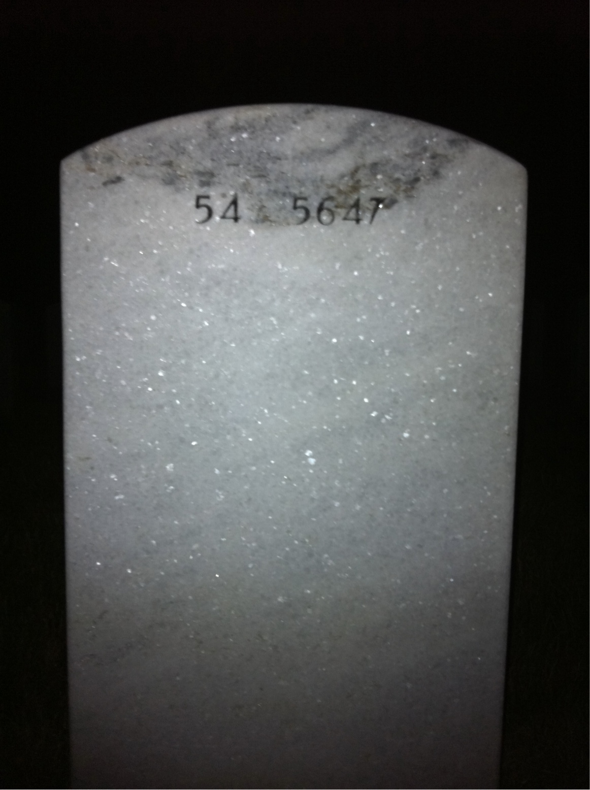 Back of headstone — Bernard Slocum