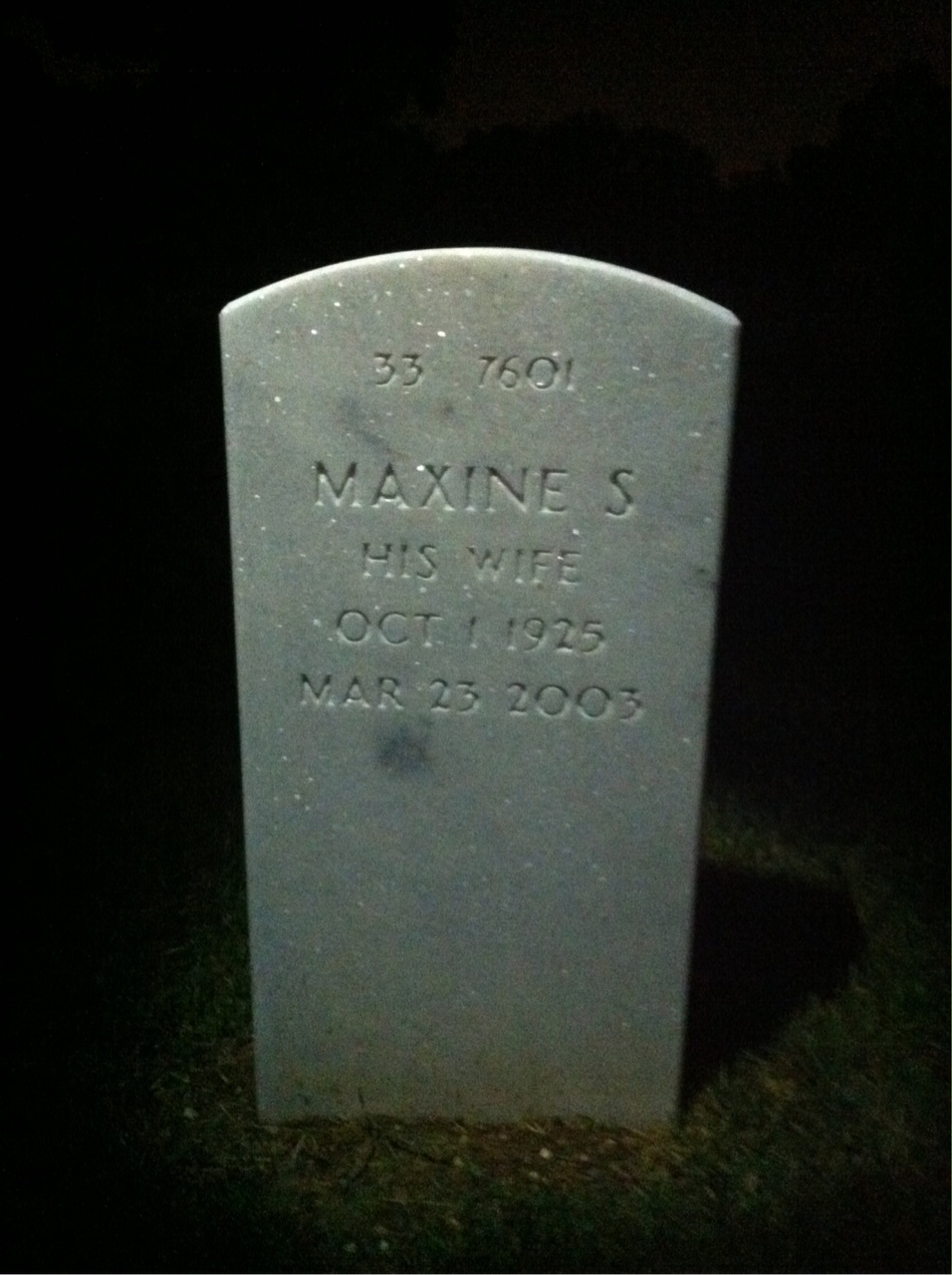 Back of headstone — Ian Brown