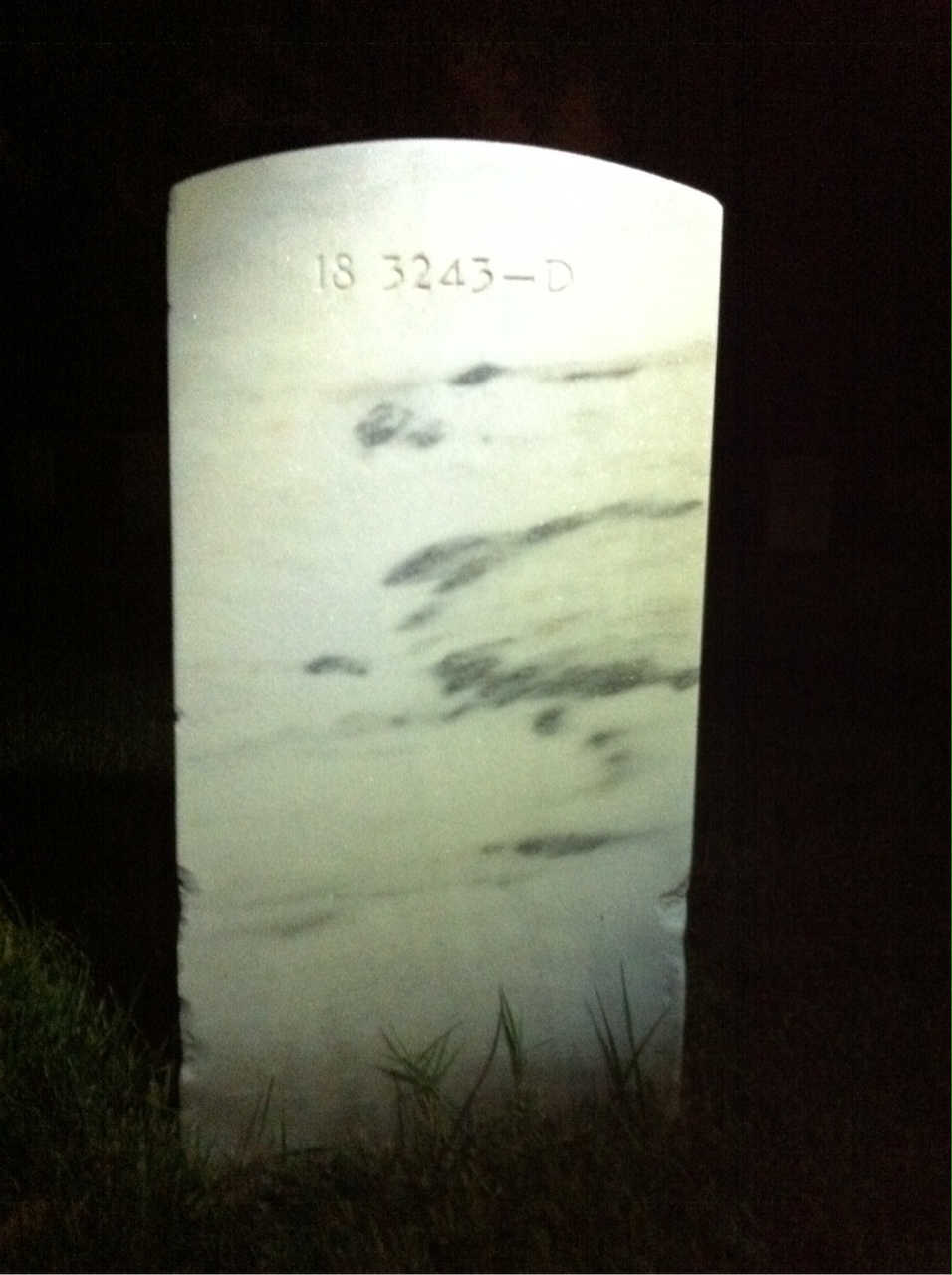 Back of headstone — William Affleback