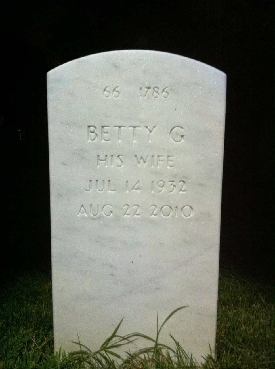 Back of headstone — Gerard Colleran