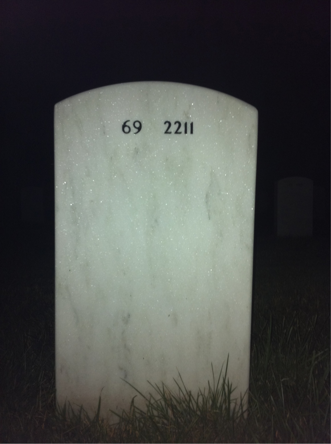 Back of headstone — Roy Williams