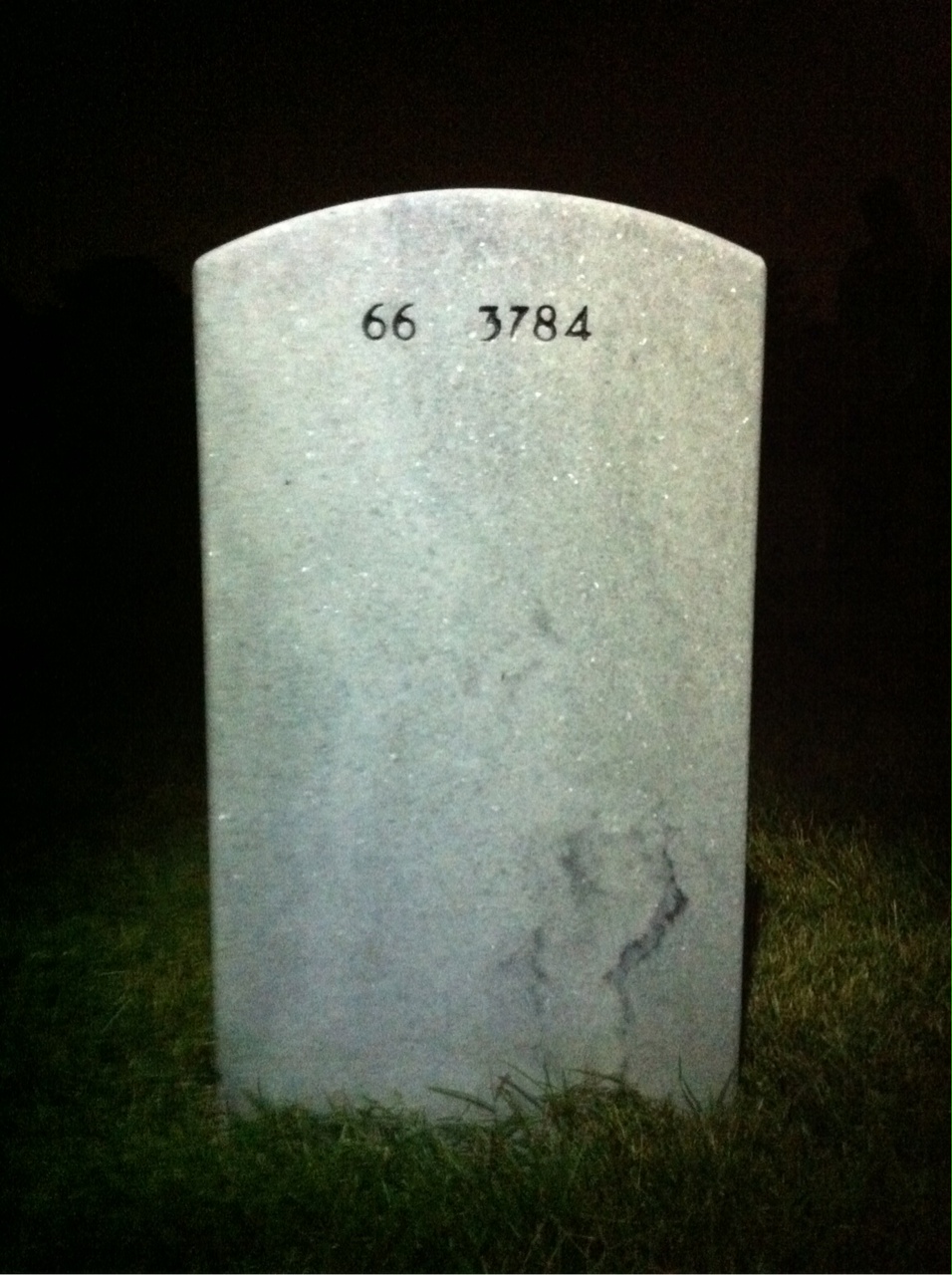 Back of headstone — Francis Angarola
